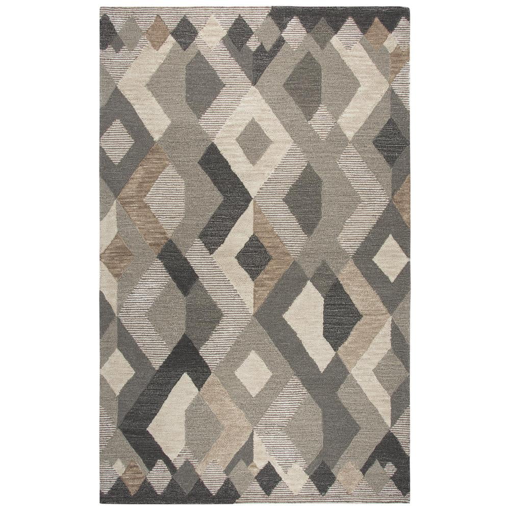 Algora Rug Alora Decor Geneva 5' x 8' Geometric Natural/Ivory Hand-Tufted Area Rug ...