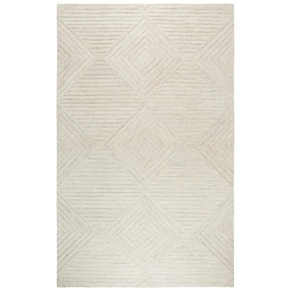 Alora Decor Geneva 8' x 10' Solid Natural/Ivory Hand-Tufted Area Rug