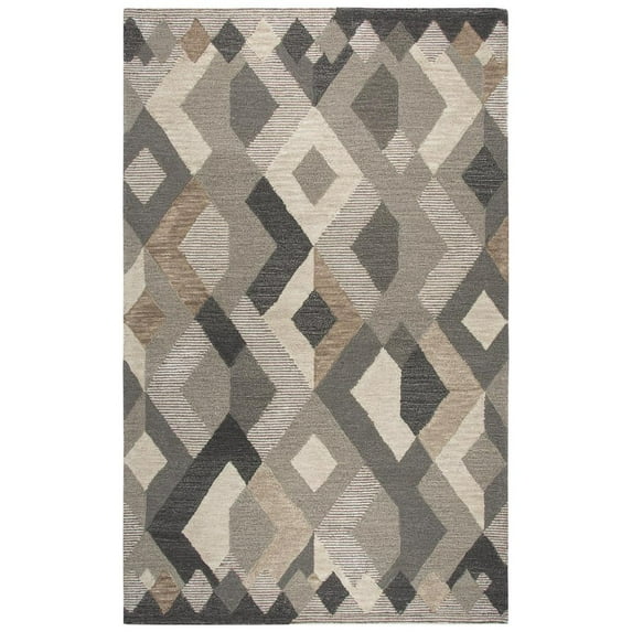 Alora Decor Geneva 9' x 12' Geometric Natural/Ivory Hand-Tufted Area Rug