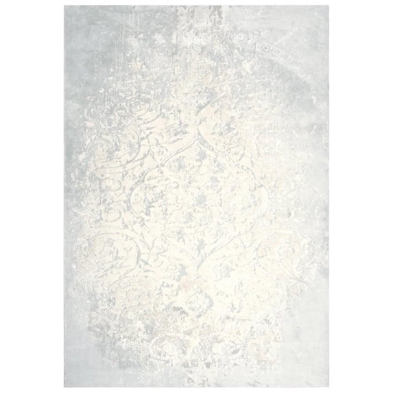 Alora Decor Glamour 5'3"x7'6" Vine/Scroll Cream/Beige/Gray/Rust/Blue Area Rug