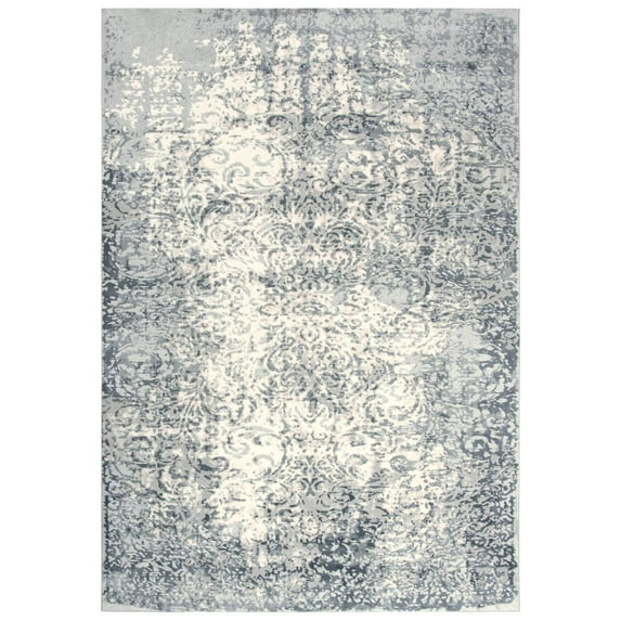 Alora Decor Glamour 5'3"x7'6" Vine/Scroll Cream/Gray/Rust/Blue Area Rug