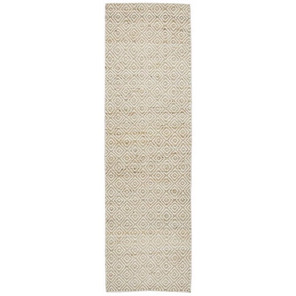 Alora Decor Harlem 2'6" x 8' Pattern Natural/Gray/Rust/Blue Hand-Woven Area Rug