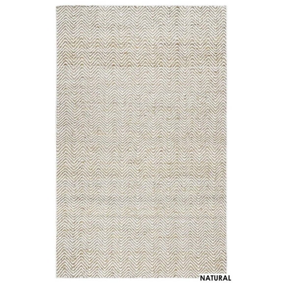 Alora Decor Harlem 3' x 5' Chevron Natural/Gray/Rust/Blue Hand-Woven Area Rug
