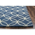 thumbnail image 1 of Alora Decor Holland 2'6" x 8' Geometric Blue/Ivory Hand-Tufted Area Rug, 1 of 3