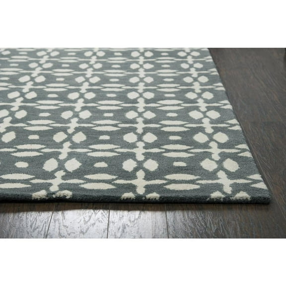 Alora Decor Holland Gray 3' x 5' Hand-Tufted Rug- HO1001