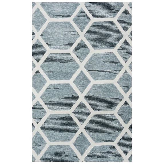 Alora Decor Honey 5'x7'6" Geometric Gray/Ivory Hand-Tufted Area Rug