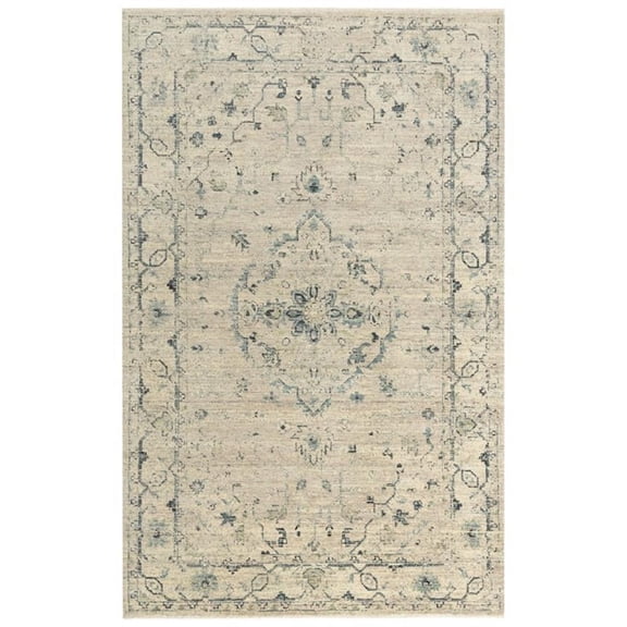 Alora Decor Intrepid 10' x 13' Classical Beige/Green/Ivory/Blue Hybrid Area Rug