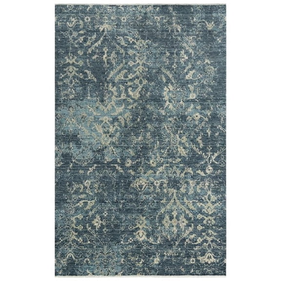 Alora Decor Intrepid 5' x 8' Classical Blue/Gray/Ivory Hybrid Area Rug