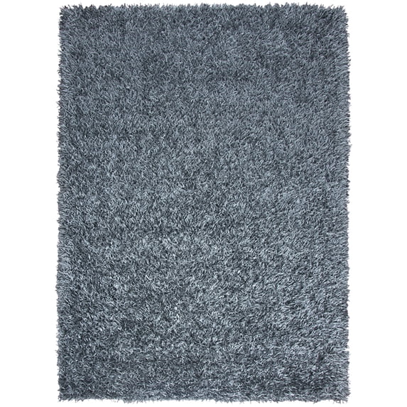 Rizzy Rugs Kempton Shag Area Rug KM1558 Grey Blue Frilles Plush 3' 6" x 5' 6" Rectangle