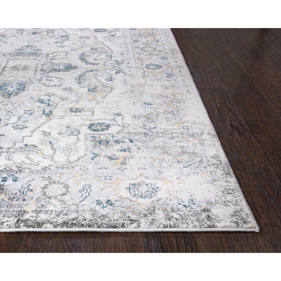 Alora Decor Lavish 5'3"x7'6" Beige/Gray/Rust/Blue Power-Loomed Area Rug