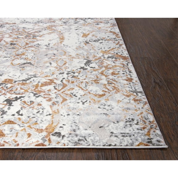 Alora Decor Lavish 5'3"x7'6" Geometric Beige/Gray/Rust/Blue Area Rug