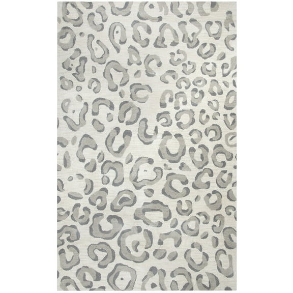 Alora Decor Liberty 2'6" x 8' Animal/Cheetah Gray/Ivory Hand-Tufted Area Rug