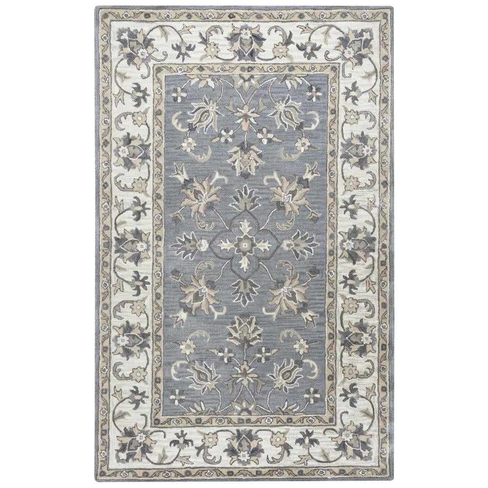 Luxurious Hand-Tufted Wool Rug in Gray, Tan, & Ivory - 8' x 10'