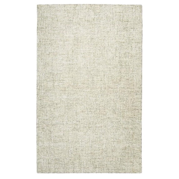 Alora Decor London 10' x 14' Solid Beige/Gray/Rust/Blue Hand-Tufted Area Rug