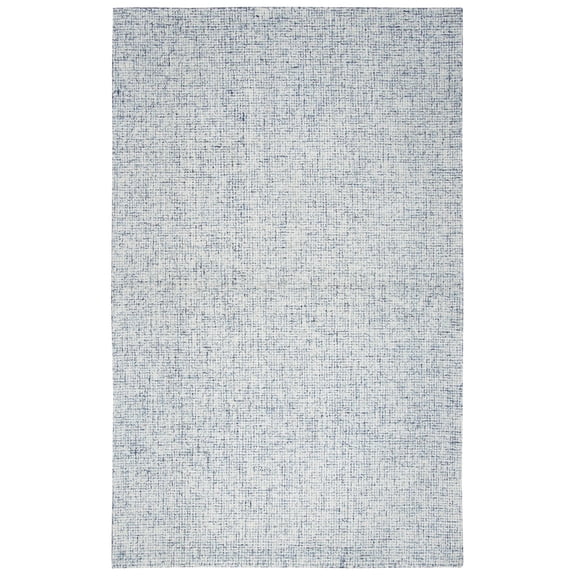 Alora Decor London 10' x 14' Solid Blue/Gray/Rust/Blue Hand-Tufted Area Rug