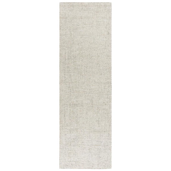Alora Decor London 2'6" x 10' Solid Beige/Gray/Rust/Blue Hand-Tufted Area Rug