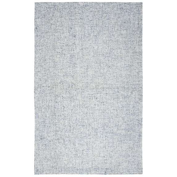 Alora Decor London 3' x 5' Solid Blue/Gray/Rust/Blue Hand-Tufted Area Rug