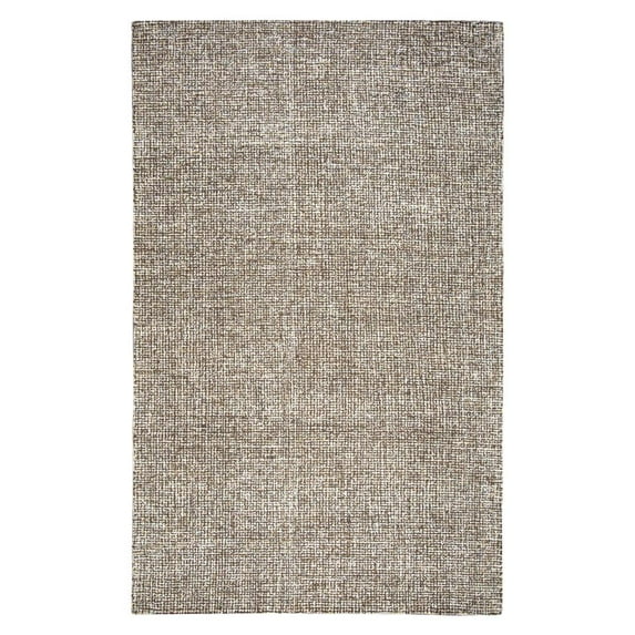 Alora Decor London 5' x 8' Solid Brown/Gray/Rust/Blue Hand-Tufted Area Rug
