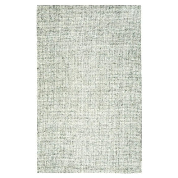 Alora Decor London 5' x 8' Solid Green/Gray/Rust/Blue Hand-Tufted Area Rug
