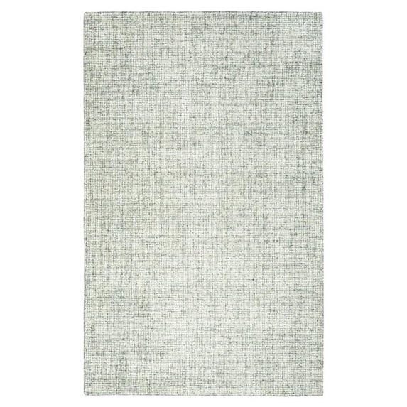 Alora Decor London 6'6" x 9'6" Solid Green/Gray/Rust/Blue Hand-Tufted Area Rug