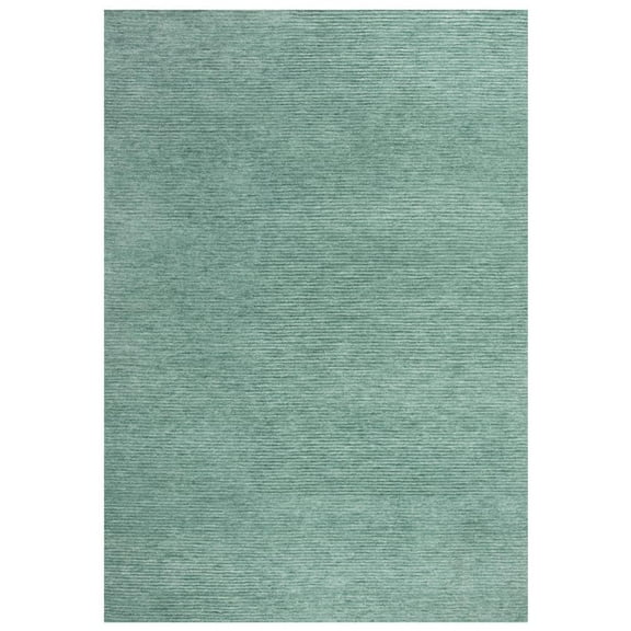 Alora Decor Luna 5'x7'6" Solid/Tone on Tone Aqua/Blue Hand-Tufted Area Rug
