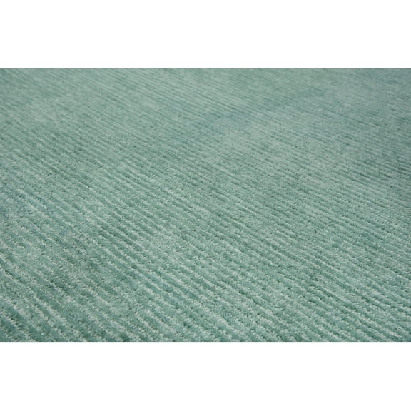 Alora Decor Luna 7'6"x9'6" Solid/Tone on Tone Aqua/Blue Hand-Tufted Area Rug
