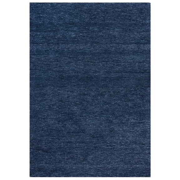 Alora Decor Luna 7'6"x9'6" Solid/Tone on Tone Blue/Blue Hand-Tufted Area Rug