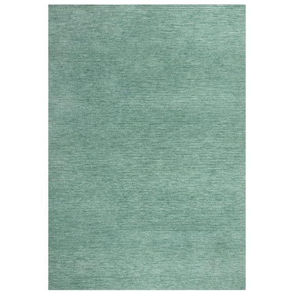 Alora Decor Luna 8'6"x11'6" Solid/Tone on Tone Aqua/Blue Hand-Tufted Area Rug