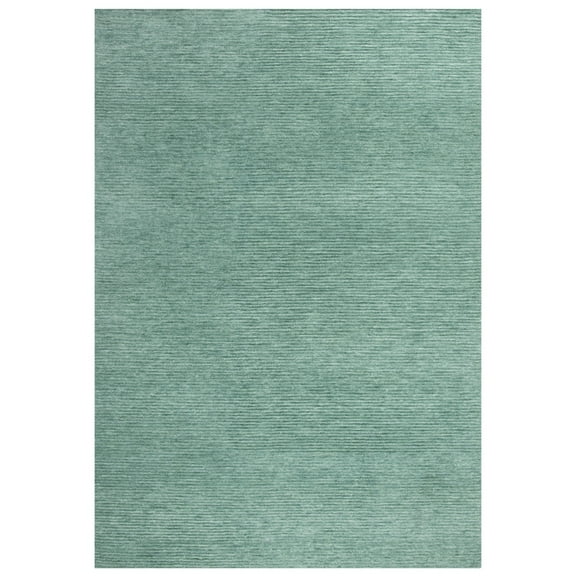 Alora Decor Luna 8'6"x11'6" Solid/Tone on Tone Aqua/Blue Hand-Tufted Area Rug