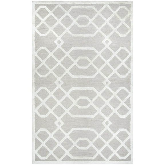 Alora Decor Madison 3' x 5' Trellis Beige/Ivory Hand-Tufted Area Rug
