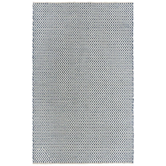 Alora Decor Monarch 7'6" x 9'6" Basket weave Blue/Ivory Hand Woven Area Rug