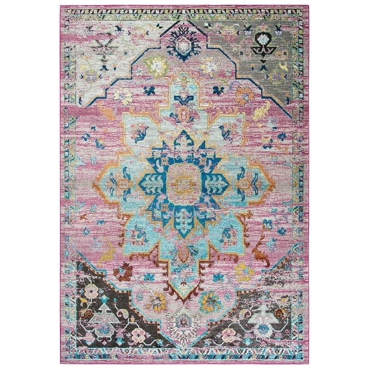 Morocco Multicolor Rectangular Viscose Area Rug 7'6" x 9'5"