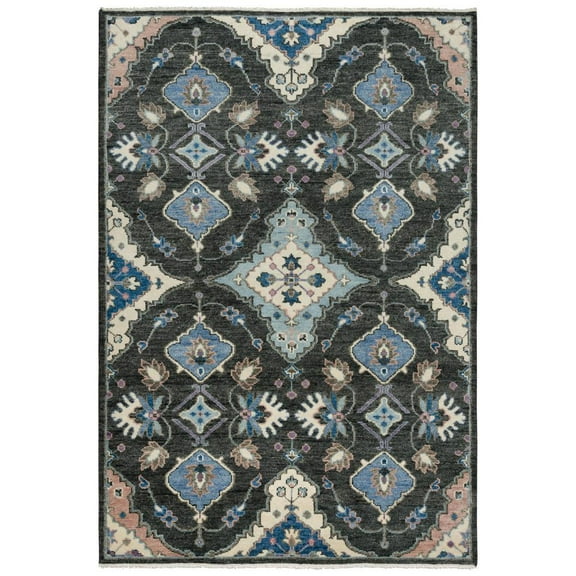 Alora Decor Muse 10' x 14' Charcoal/Gray/Blue/Brown Hand Knotted Area Rug
