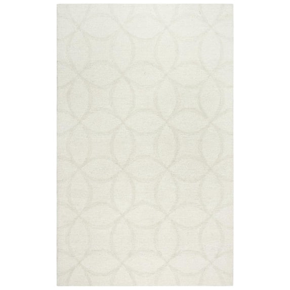 Alora Decor Peace 5' x 7'6" Geometric Ivory/White/Cream Hand-Tufted Area Rug