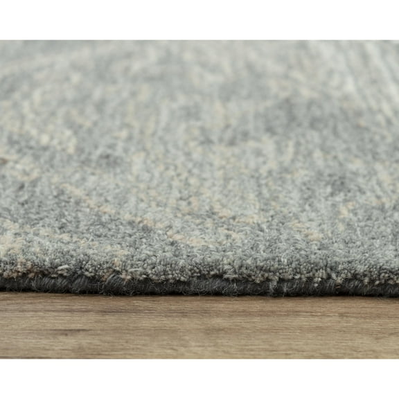 Alora Decor Peace 7'9" x 9'9" Abstract Gray/Gray Hand-Tufted Area Rug