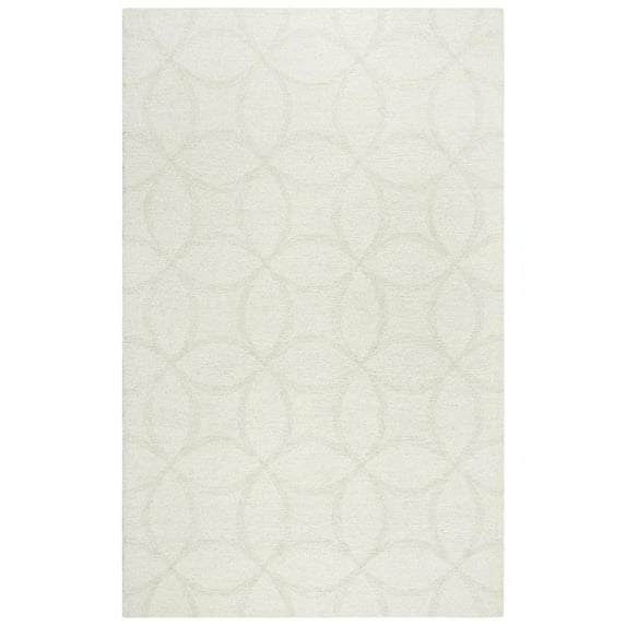 Alora Decor Peace 7'9" x 9'9" Geometric Ivory/White/Cream Hand-Tufted Area Rug