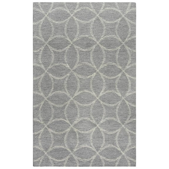 Alora Decor Peace 8'9" x 11'9" Geometric Gray/Gray Hand-Tufted Area Rug