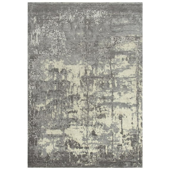 Alora Decor Radiant 10' x 13' Abstract Gray/Ivory/Gray Hybrid Area Rug
