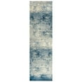 thumbnail image 1 of Alora Decor Radiant 2'6" x 10' Abstract Blue/Ivory/Gray Hybrid Area Rug, 1 of 5