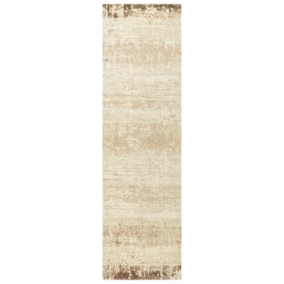 Alora Decor Radiant 2'6" x 8' Abstract Beige/Ivory/Tan Hybrid Area Rug