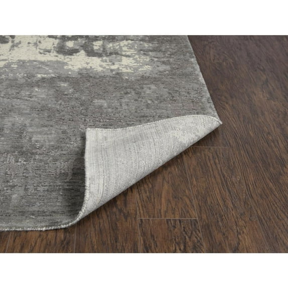 Alora Decor Radiant 5' x 8' Abstract Gray/Ivory/Gray Hybrid Area Rug