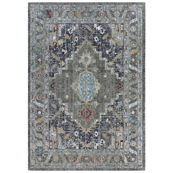 Alora Decor Sanction 5'2" x 7'9" Gray/Grey/Multi Color Power-Loom Area Rug