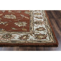 Alora Decor Sareena 9' x 12' Border Rust/Taupe/Sage/Tan/Khaki Area Rug