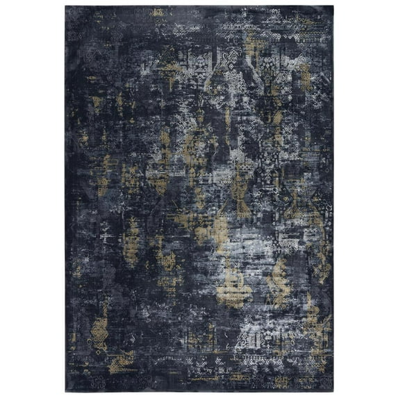Alora Decor Spring 7'10" x 9'10" Gray/Black/Blue/Black/Gray Power-Loom Rug