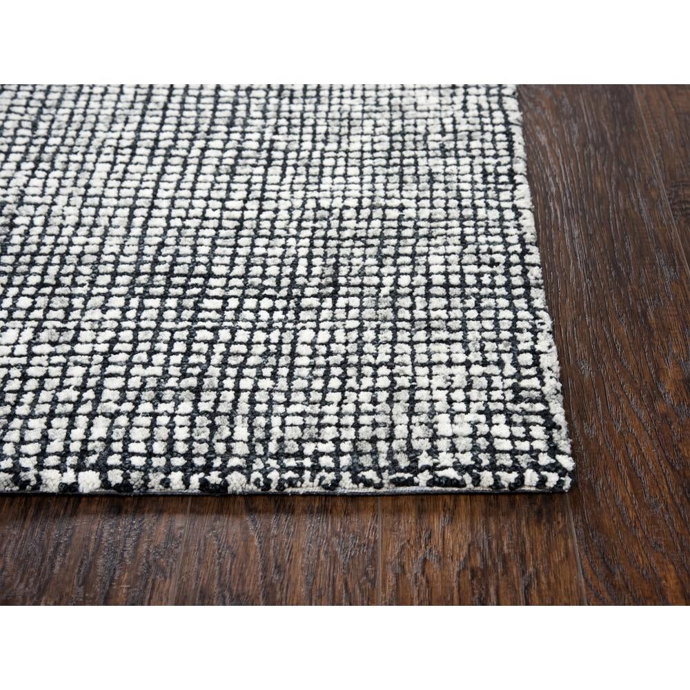 Storm Black and Beige Hand-Tufted Wool Area Rug