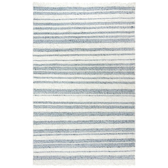 Alora Decor Sun 5' x 7'6" Stripe Ivory/Gray/Rust/Blue Woven Area Rug
