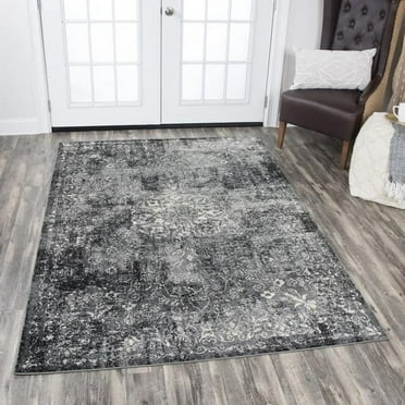 Alora Decor Swagger 5'3"x7'6" Medallion Floral Gray/Dk Gray/Black/Ivory Area Rug