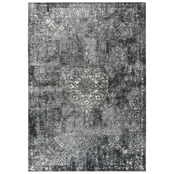 Alora Decor Swagger 5'3"x7'6" Medallion Floral Gray/Dk Gray/Black/Ivory Area Rug