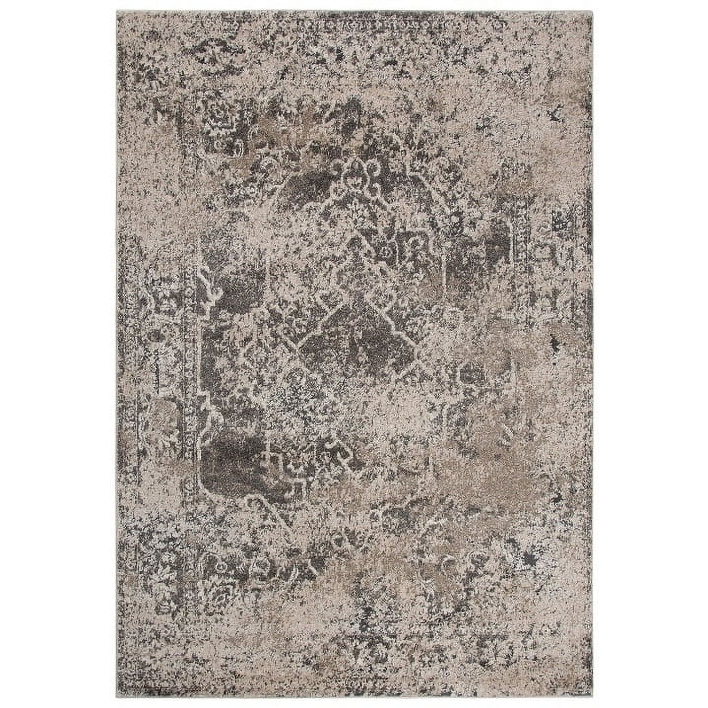 Gray and Beige Tufted Handmade Reversible Wool Rug