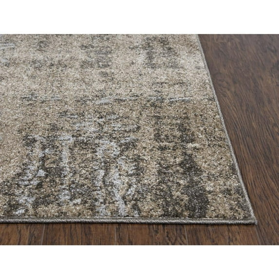 Alora Decor Venice 7'10"x9'10" Beige/Silver/ Taupe Power-Loomed Area Rug